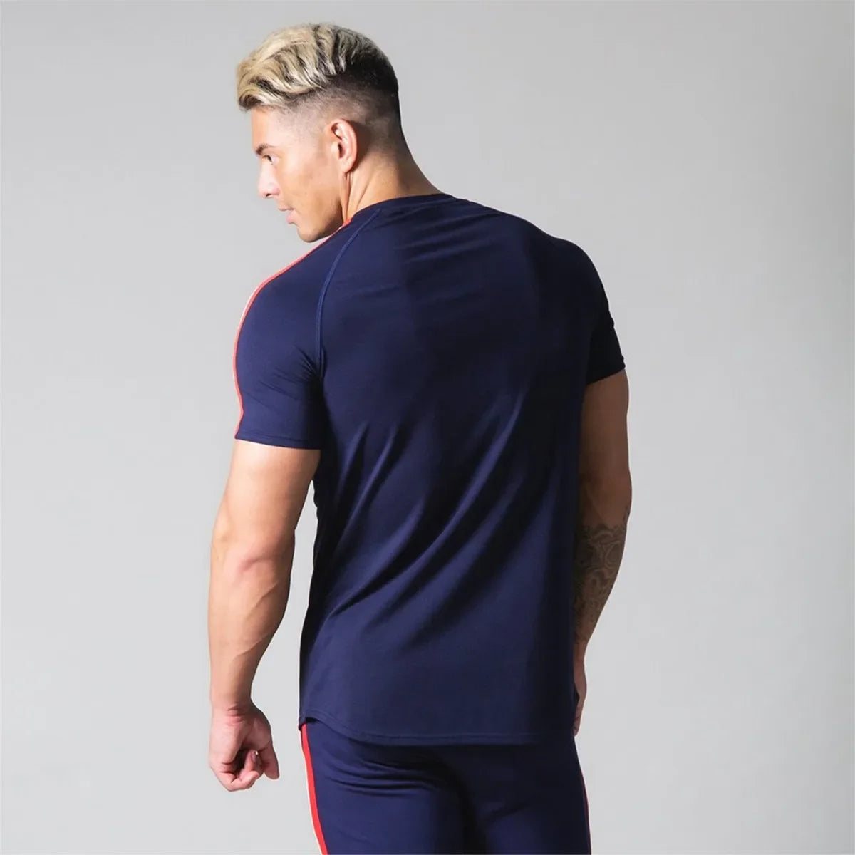 Gym Fitness Shirt Men Running Sport T-shirt Short sleeve Cotton Tee/Top Summer Male Bodybuilding Training Workout Shirt