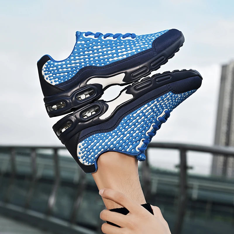 Men's Cushioning Running Shoes EVA Midsole for Shock Absorption/Lightweight & Breathable Mesh Sports Sneakers Gym and Walking