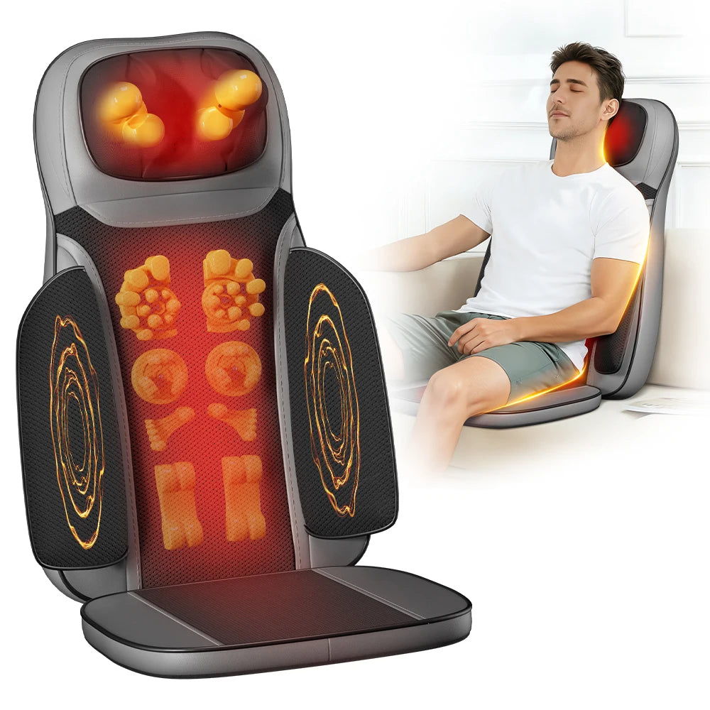 Shiatsu Neck Back Massager with Heat Adjustable Massage Chair Pad/Back Support Massage Seat Cushion for Full Body Massager