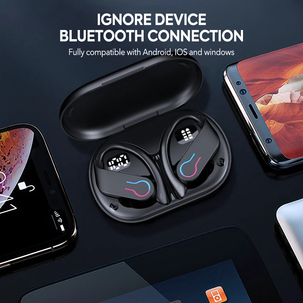 Mpow Q63 Bluetooth 5.3 Earphones Sports Headset Wireless In-Ear/200H Standby Time IPX7 Waterproof HiFi Stereo Gaming Earbuds