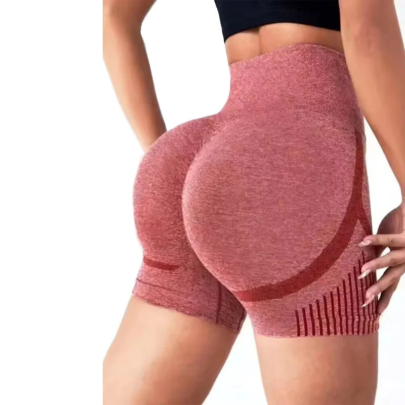 Yoga Shorts Cross-border Honey Buttocks Buttocks Sports High Waist/Abdomen Stretch Tight-fitting Anti-glare Quick-drying Fitness