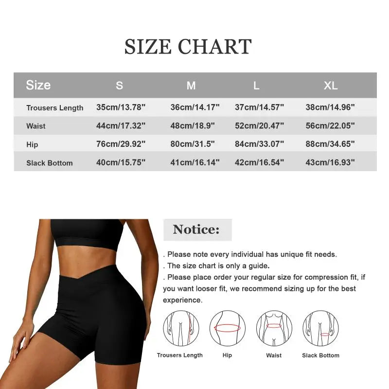 Women's Tight Fit Brushed Crossed High Waisted Fitness Shorts/Sports Yoga Running Outfit Comfortable Breathable Shorts