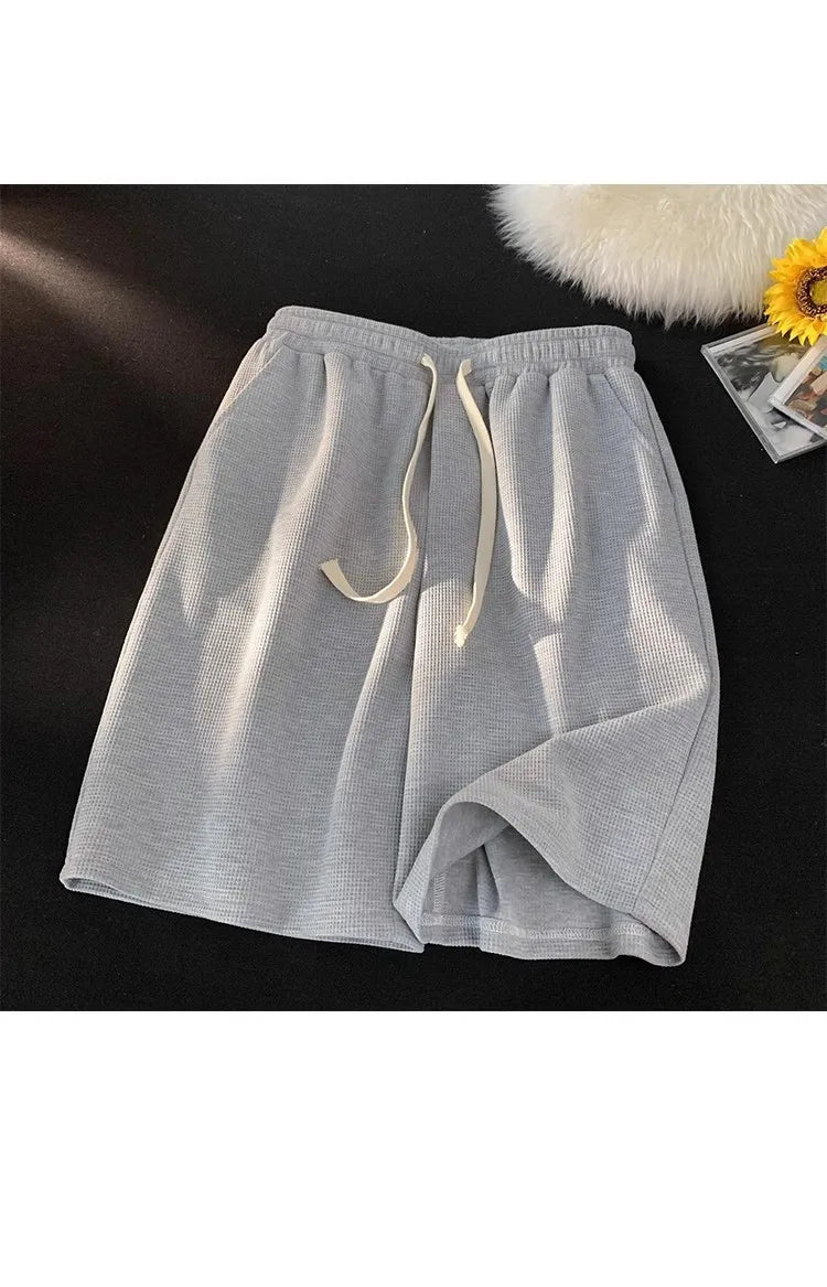 Korean Style Walf Checks Shorts For Men Casual Loose Fit Summer/New Arrival Trendy Brand Youth Sportswear Five Minute Shorts