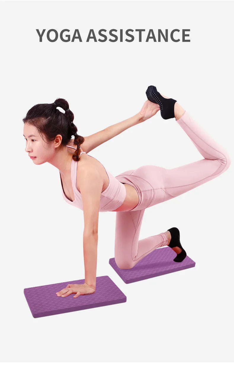 TPE Yoga Kneeling Mat Plank Square Pad Knee Assist Mat Portable Elbow Mat/Yoga Exercise Fitness Cushioning and stress Relief Aid