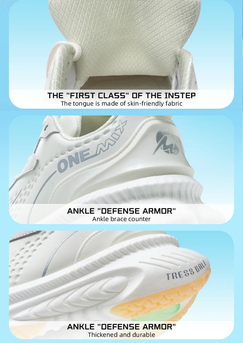 ONEMIX Men's Winter Leather Sports Shoes For Heavy Weight Adults/Shock-Absorbing & Stable Support Cold-Resistant Daily Shoes