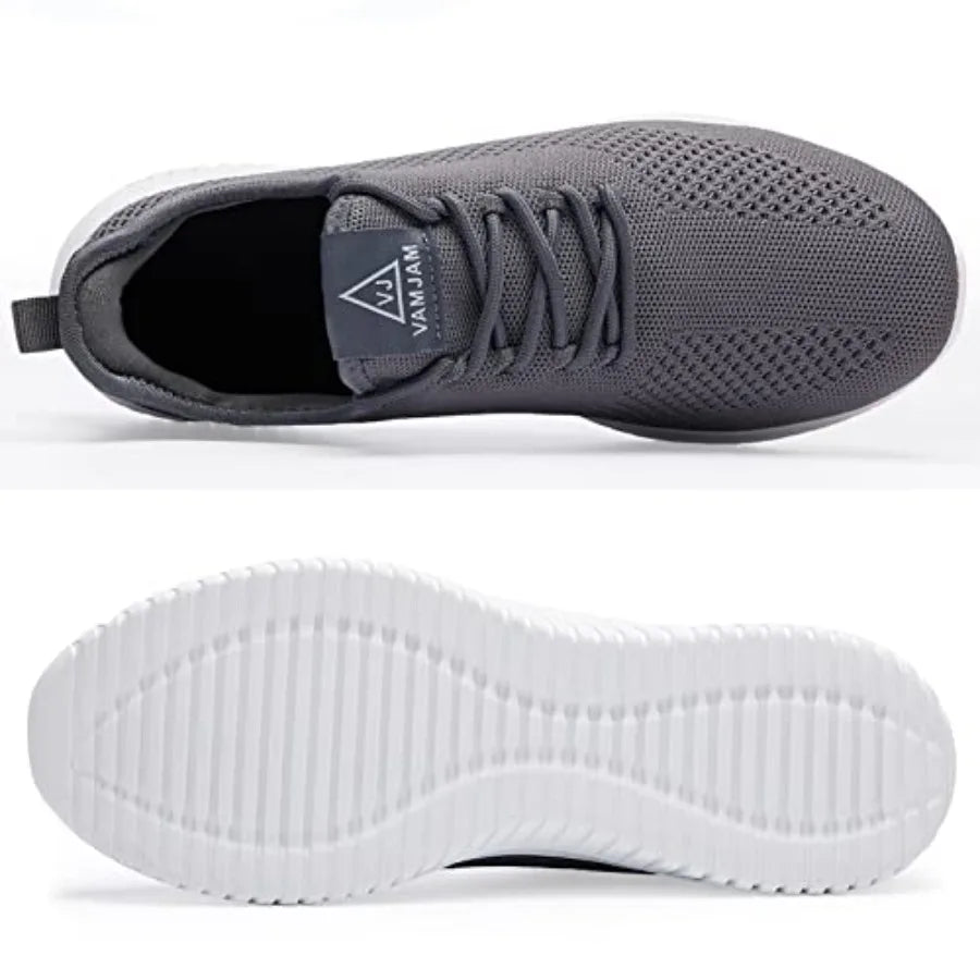 VAMJAM Men's Running Shoes Ultra Lightweight Breathable Walking Shoes/Non Slip Athletic Fashion Sneakers Mesh Workout Shoes