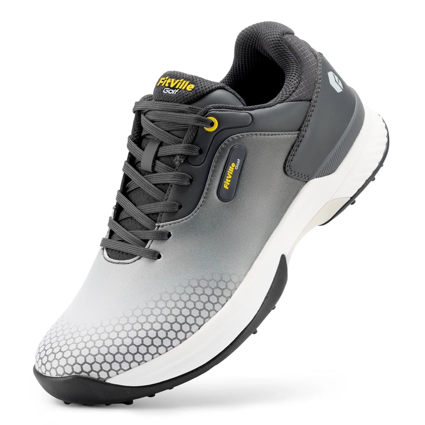 FitVille Wide Men's Golf Shoes Non-Slip Wear-Resistant Comfortable/Pickleball Sports Shoes Suitable for Swollen Feet