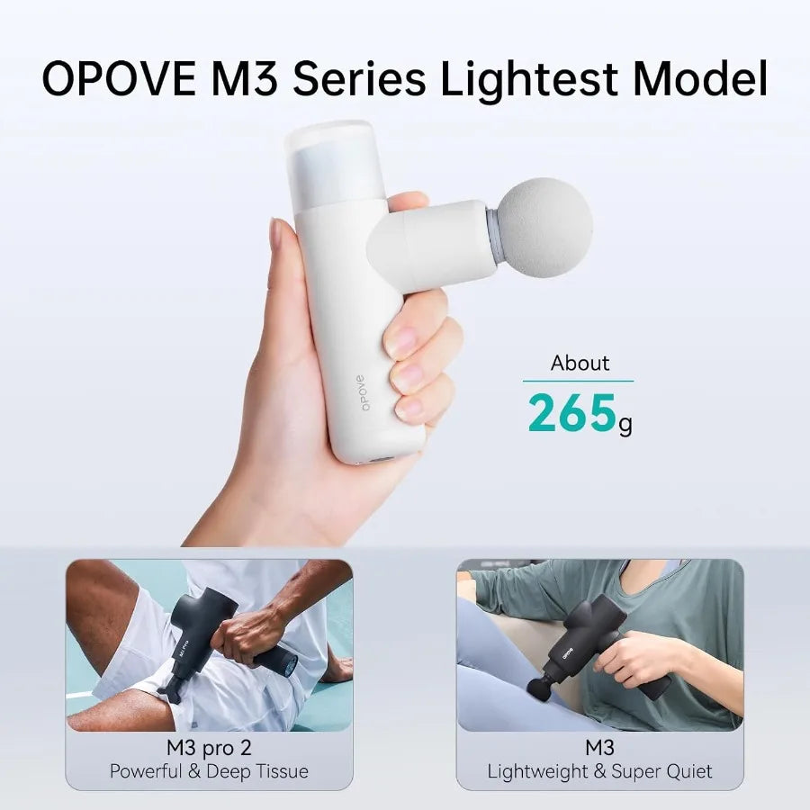 M3 Mini Massage Gun for Back Pain Relief with Facial Mode/7mm Amplitude 4 Vibration Levels Ultralight Portable and Rechargeable