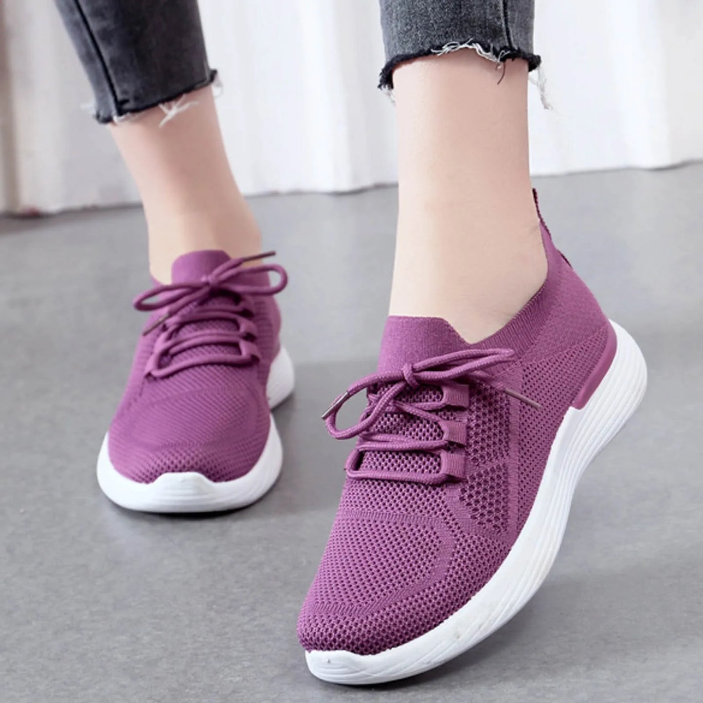 Sneakers Mesh Outerwear Tennis Shoes For Women 2024 Breathable/Sports Shoes Woman Platform Sneakers Ladies Shoes