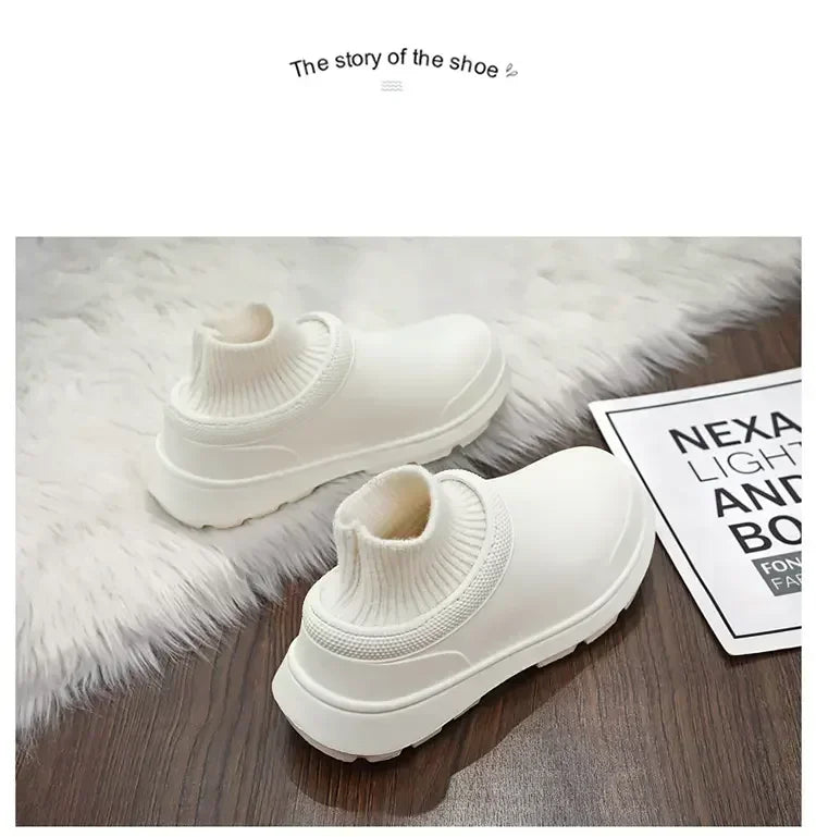 Winter Warm Kitchen Non-slip Waterproof Restaurant Working Shoes/Eva Chef Cotton Slippers Size 36-47