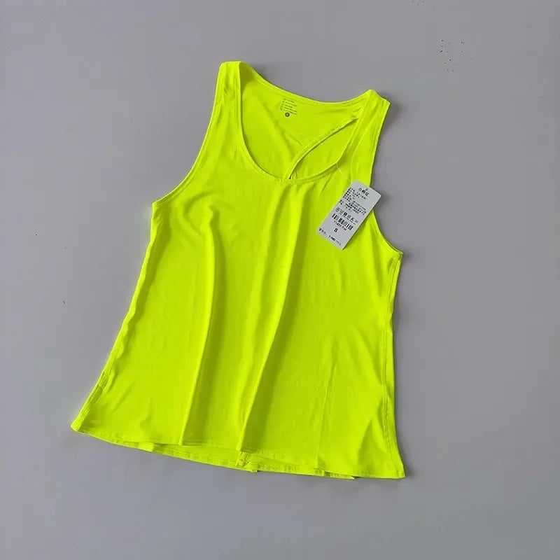 Women's Sleeveless Gym Shirts Tops Yoga Sports Vest Fitness/Loose Sport Shirts Female T-Shirts for Workout Exercise Tank Tops