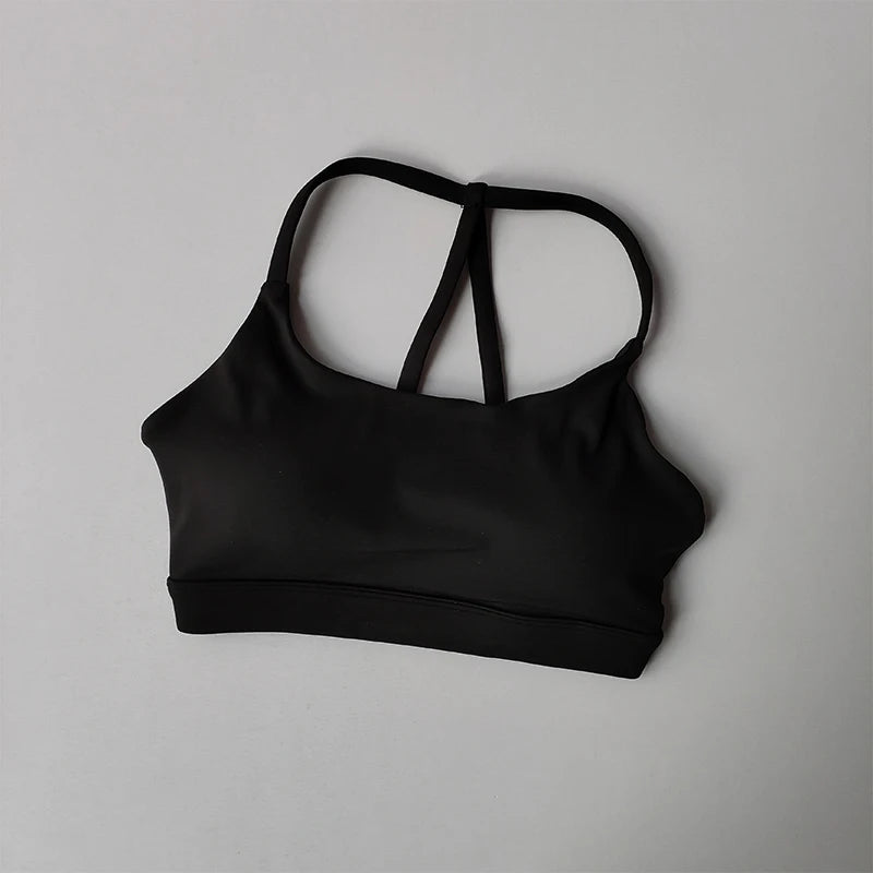 Women's Sexy Back Sports Bra Top Push-Up Yoga Underwear Fitness Crop Top/Workout Yoga Top Soft Beauty Back Bras Gym Underwear