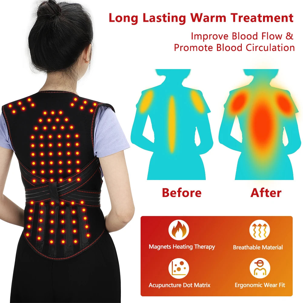 Tourmaline Self-heating Magnetic Therapy Support/Belt Shoulder Back And Neck Massager