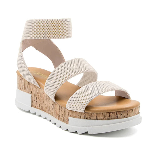 Summer Women's Sandals Platform Casual Wedge Shoes/Cork Elastics Strap Fashion Sandals