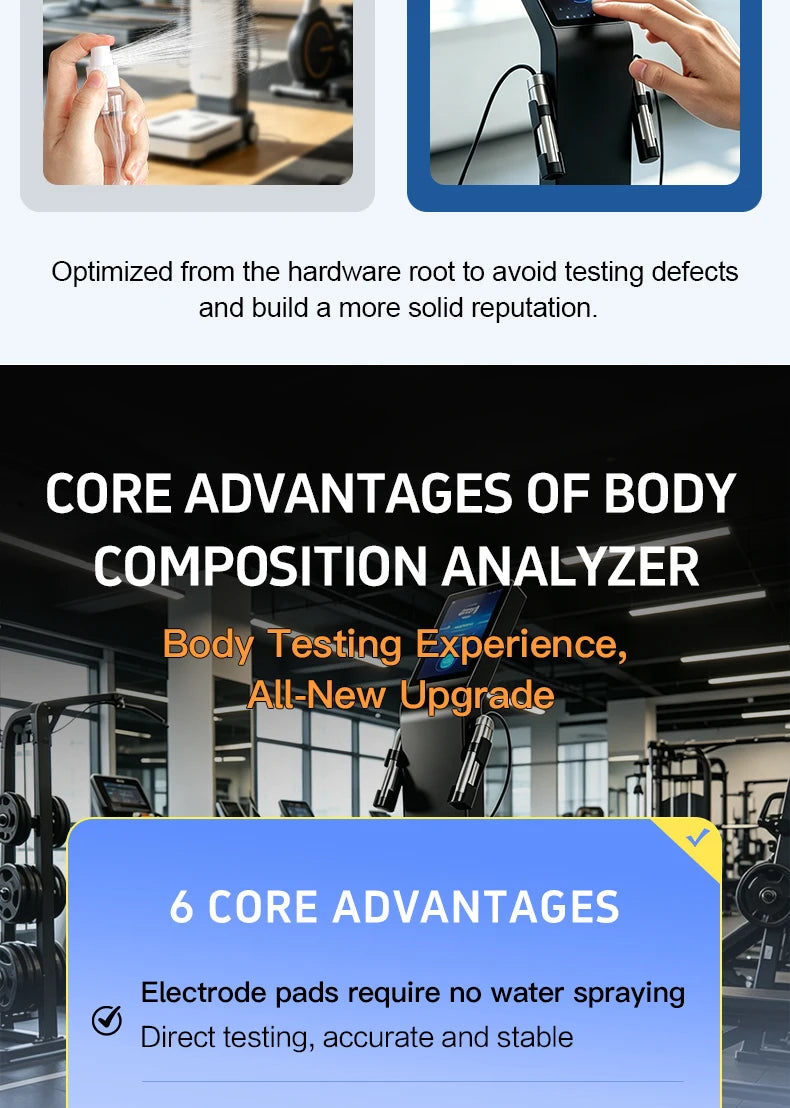 Professional Epilator 3D Smart Scale Body Mass Scanner Analyzer/for Fitness Center Tests Bone Weight Fat & Muscle