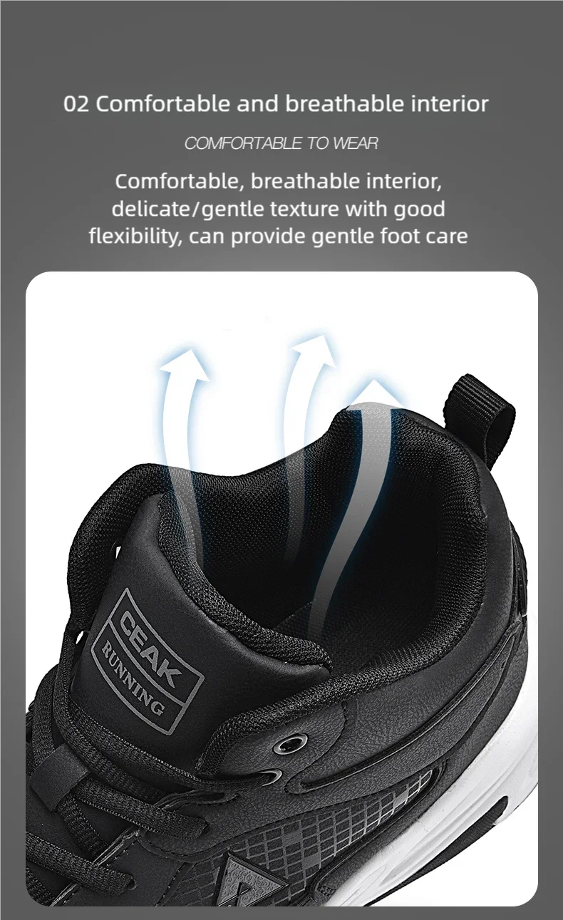 Men's high quality plus size casual sneakers Four seasons soft/sole outdoor breathable running shoes students light sports shoes