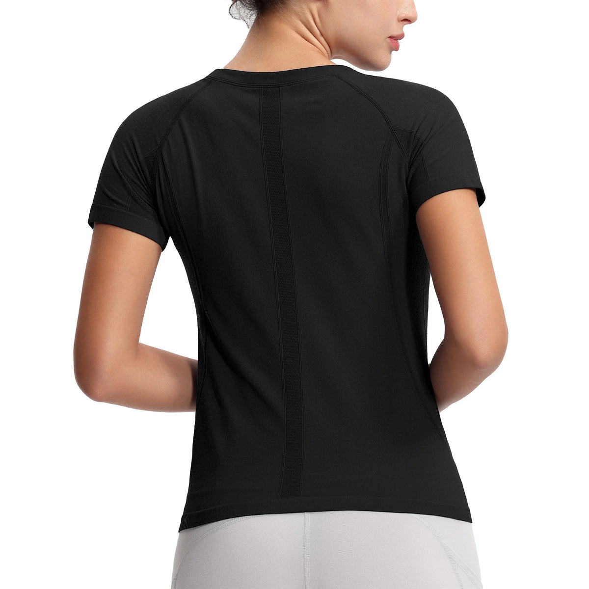 THE GYM PEOPLE Women's Seamless Workout T-Shirts/Short Sleeve Slim Fit Shirts Breathable Running Tee Tops