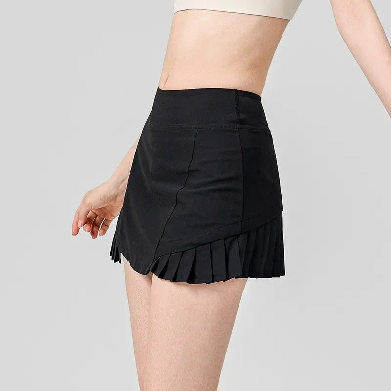 Women 2 in 1 Jogging Shorts Skirts High Waist Fitness/Sport Yoga Shorts Tennis Golf Gym Running Shorts Sports Tight Shorts
