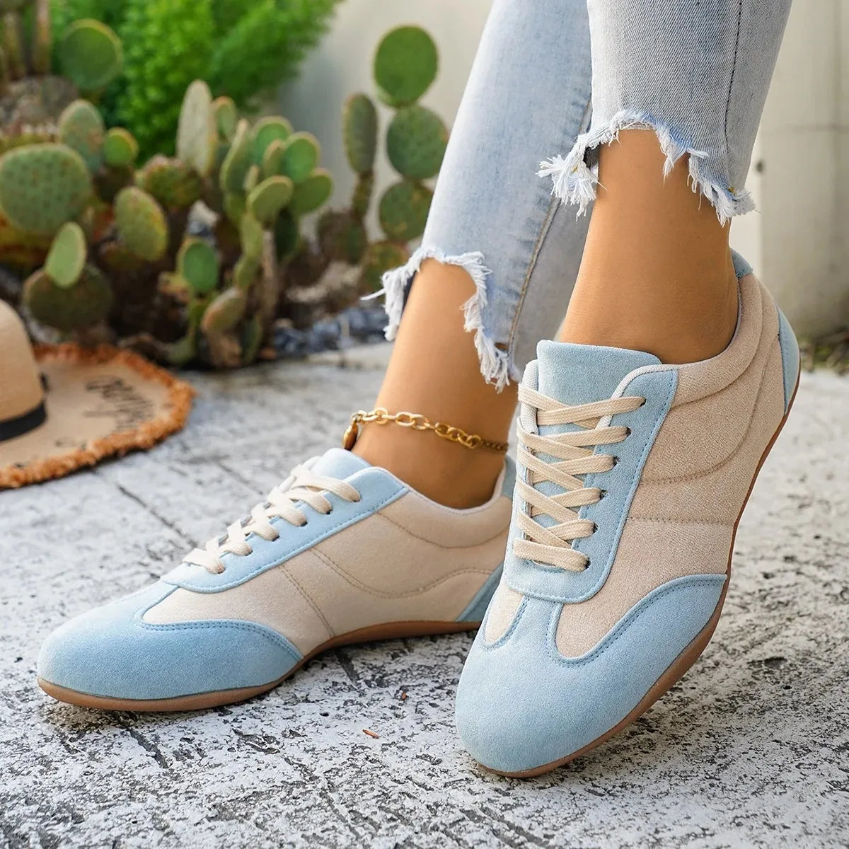 Women's Casual Flat-Soled Non-Slip Wear-Resistant Sport Spring/Autumn Round-Toe Soft And Comfortable Women Single Shoes