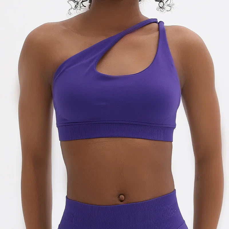 D LOGO Sports Seamless Yoga Bra/Pilates Chest Hollow Back Yoga Workout Bras