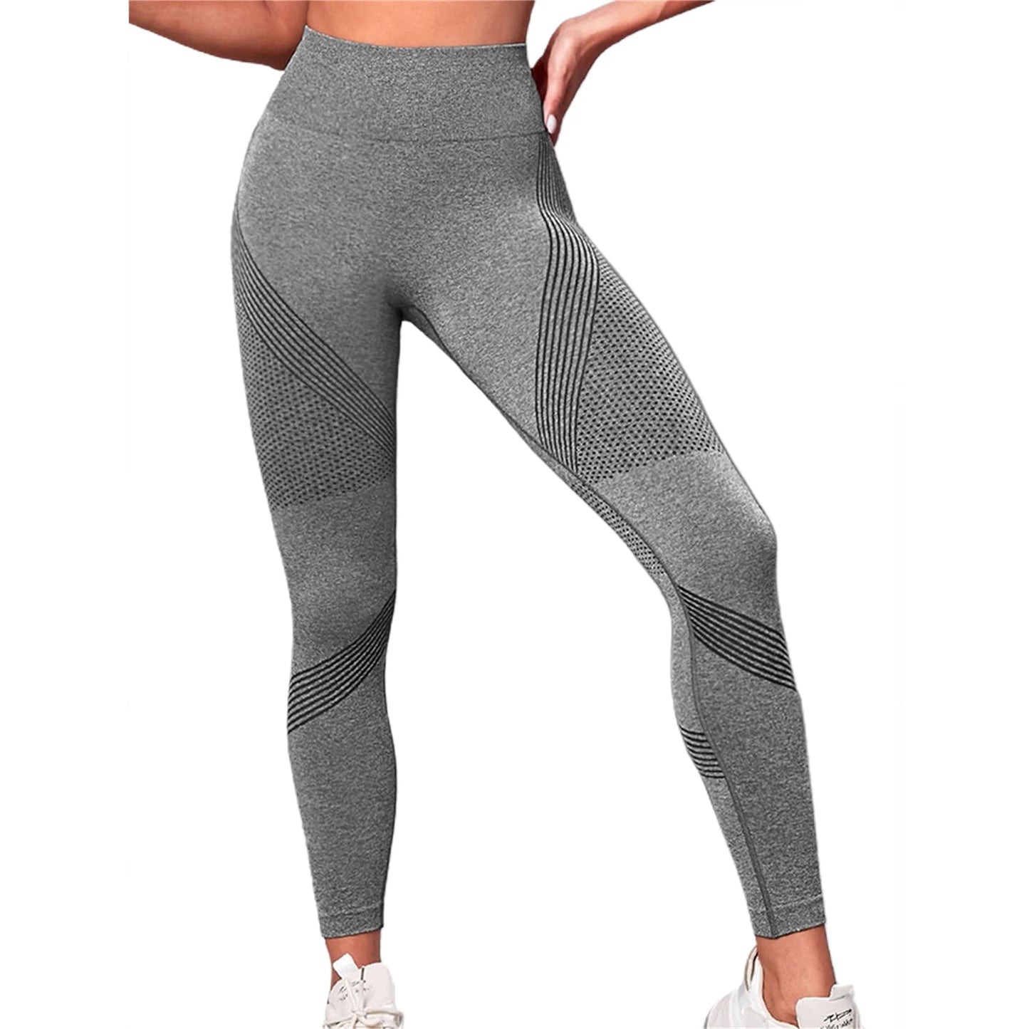 High Waist Compression Leggings with Butt Lift Technology for Women/Tummy Control Yoga Pants with Stretchy Contour