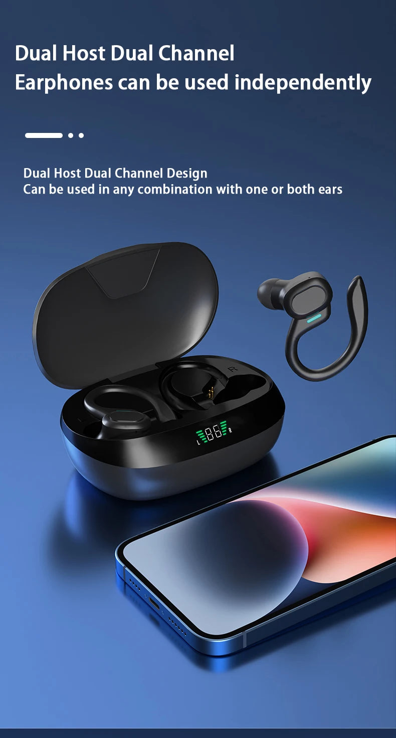 SHUKE Bluetooth Earbuds Wireless Earphones Sport EarHook Headset/9D Hifi Stereo Sound Waterproof Headphones In Ear With Micphone