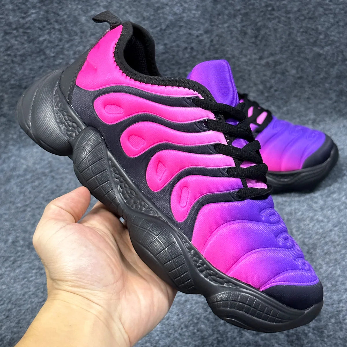 New Candy Color Men Transparent Bottom Sneakers/Running Shoes Women Hiking Shoes Couple Autumn Rainbow Sports Shoes