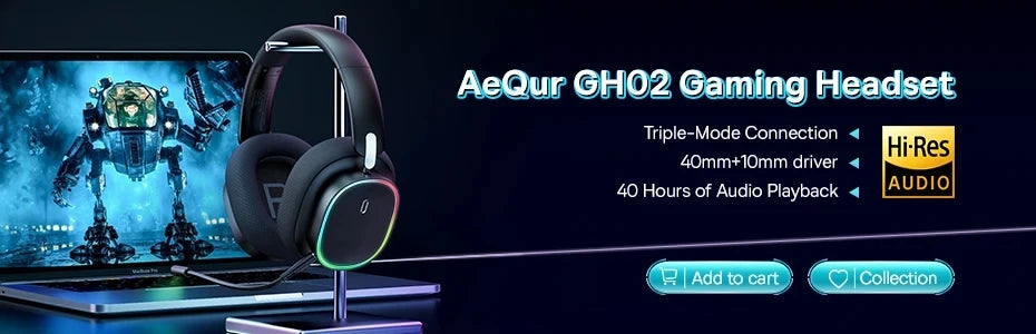 Baseus Bass Wireless Headphones Bluetooth 6.0 98% Noise Canceling/Over Ear Headset Spatial Audio Earphone 80H Time