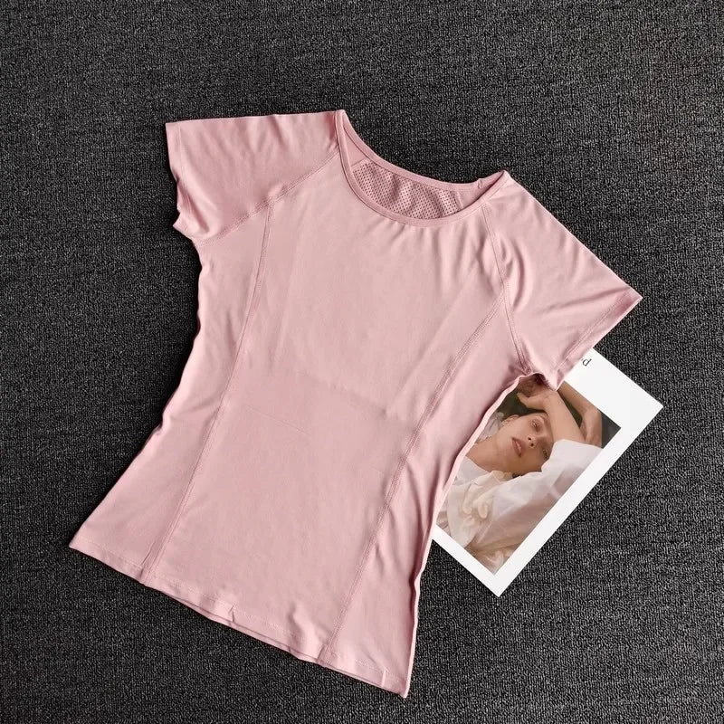 Outdoor Sports Shirt Sportswear Yoga Wear Women's Sports/T-Shirt Fitness Clothes Running Yoga Top Female Workout Tops T-shirt