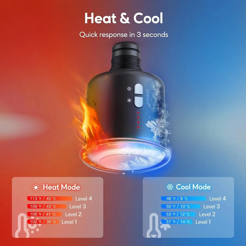arboleaf Thermacool Massage Gun Deep Tissue with Heat and Cold Head/Full-Metal Electric Portable Hand Held Massager Gun for Back