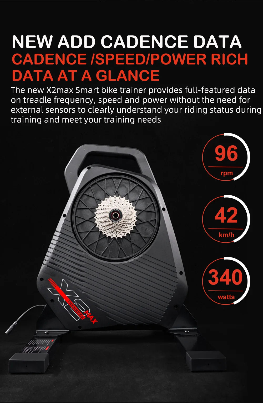 New ThinkRider X2Max Smart Bike Trainer MTB Road Bicycle/home trainer Built-in Power Meter power meter Compatible