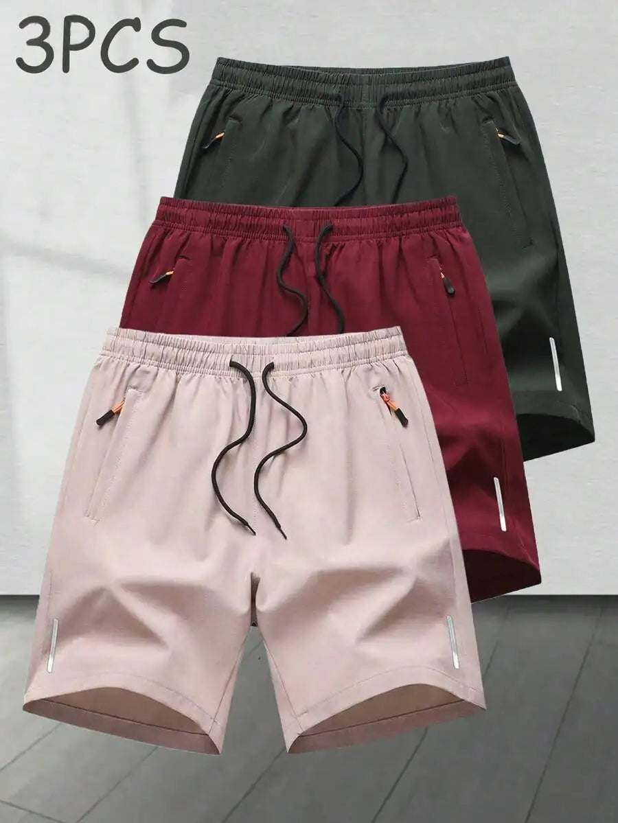 4pcs/Set Men's Casual Sports Shorts Loose Running Fitness/Training Breathable Bermuda Shorts Outdoor Beach Pants