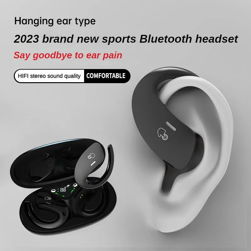 Bone Conduction Sports Bluetooth TWS Wireless Headphones/IPX5 Waterproof Earbuds With Mic HD Call HiFi Music