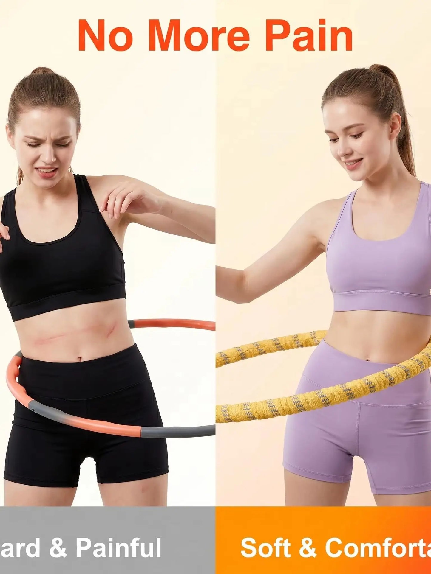 Fitness Circle Adult Pilates Circle with Soft Spring Foldable Fitness Circle/Silent Pilates Circle Waist-Friendly Design Full Wrap Fitness Circle