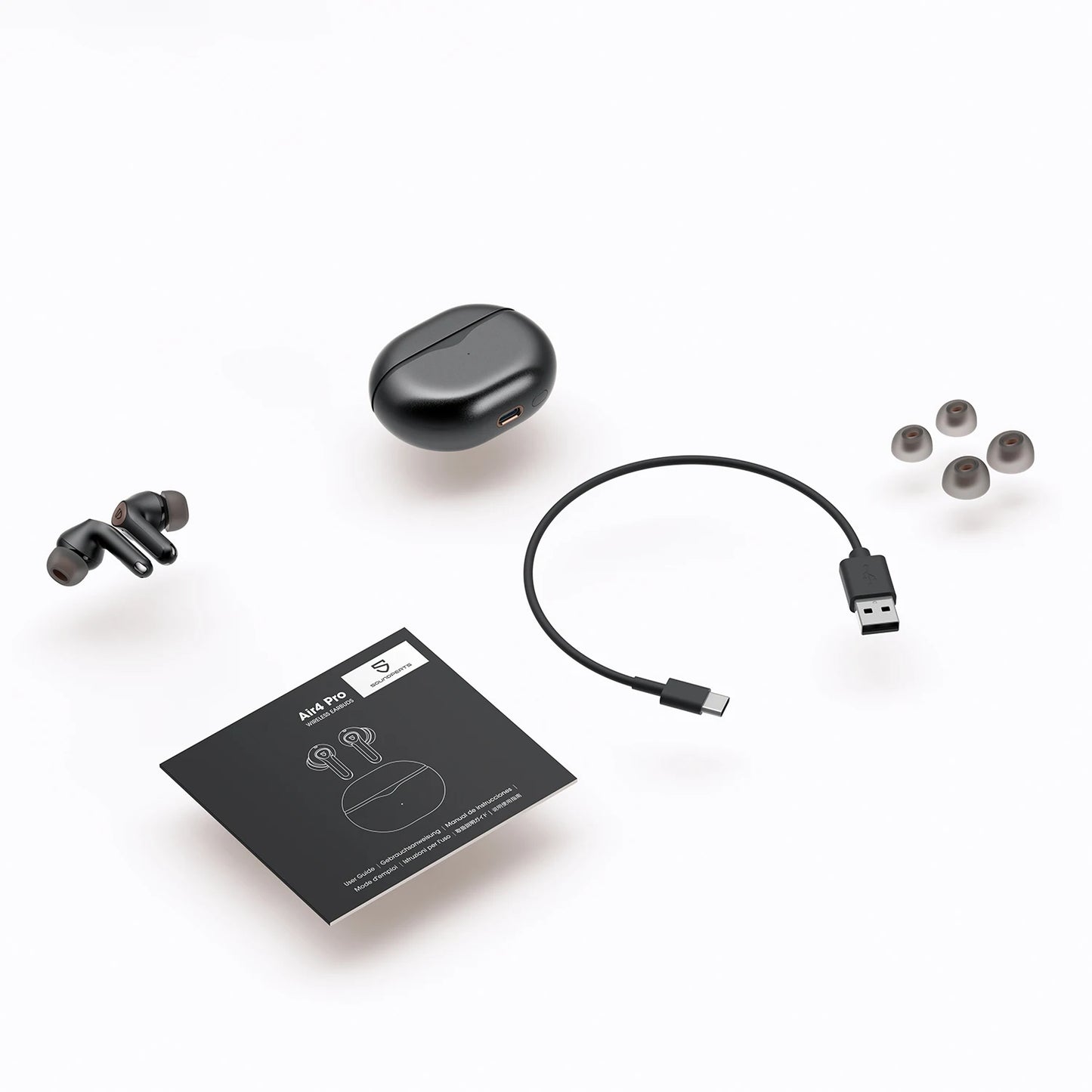 SoundPEATS Air4 Pro ANC Bluetooth 5.3 Wireless Earbuds/with Lossless Sound AptX Voice Multipoint Connection, in-Ear Detection