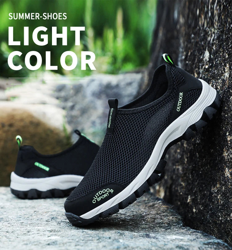 Oulylan Lightweight Women Casual Shoes Breathable/Slip on Sneakers Anti-slip Men's Flats Outdoor Walking Shoes