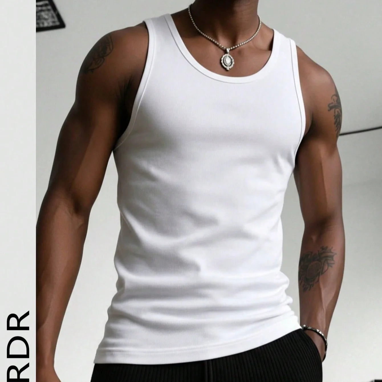Men's Solid Color Tank Top Slim Fit U-Neck Sleeveless T-Shirt Basic/Casual Vest For Men Gym Workout Summer Streetwear Tops
