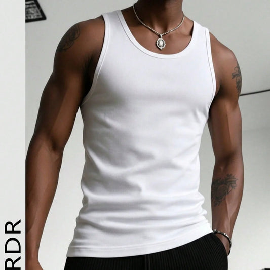 Men's Solid Color Tank Top Slim Fit U-Neck Sleeveless T-Shirt Basic/Casual Vest For Men Gym Workout Summer Streetwear Tops