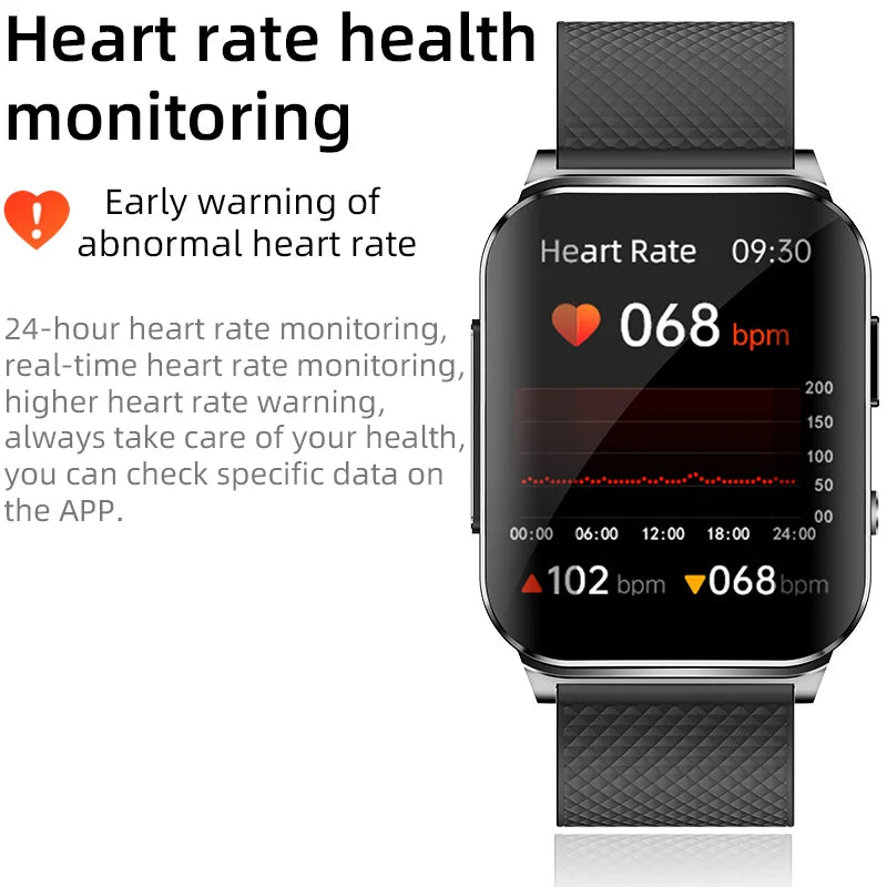 New ECG+HRV Smart Watch Men Women Heart Rate Blood Pressure/Body Temperature Sleep Monitor Fitness Pedometer Sports Watch