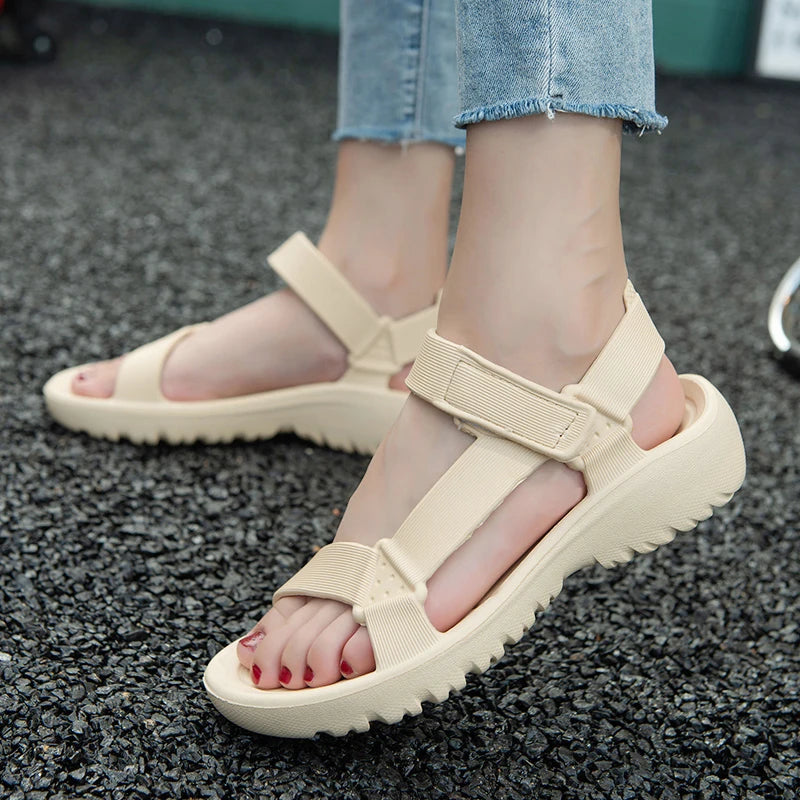 Women's Sandals Fashion Trend Anti-slip Wear-resistant Lightweight/EVA Flat Sandals for Women Outdoor Beach Shoes for Women