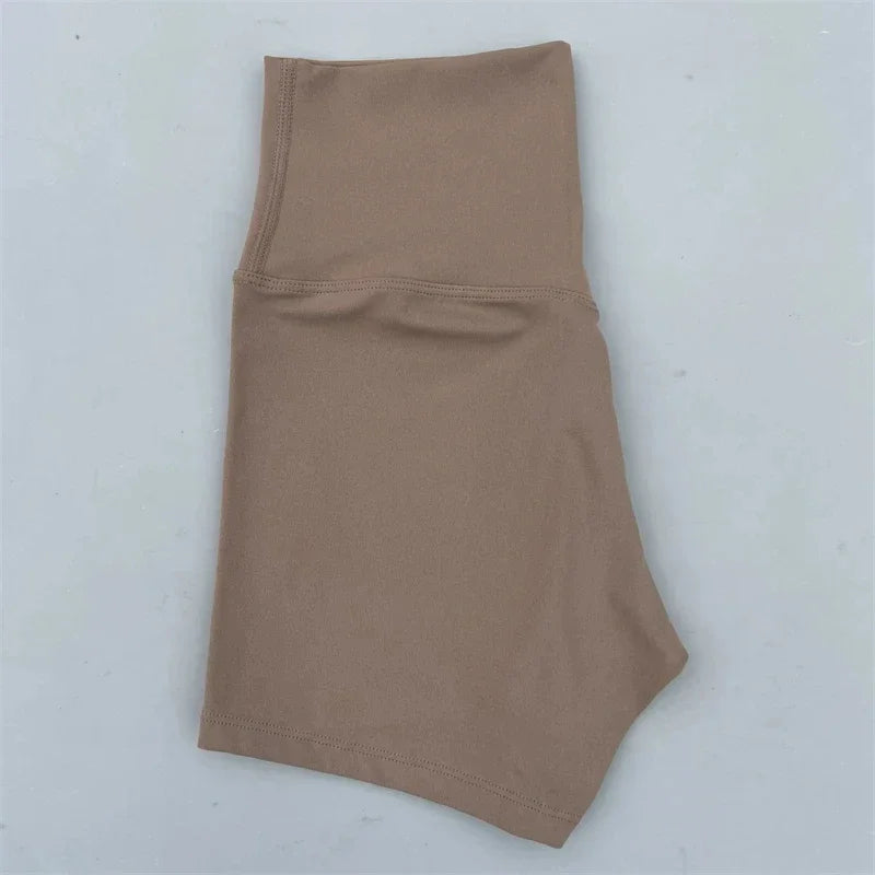 Solid Color Women Fitness Sport Shorts High Waist Athletic Yoga Shorts/Leg Cycling Comprehensive Training Jogging Squat