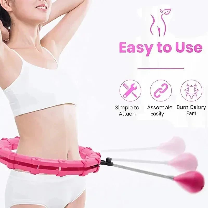 24 Section Sports Circle Portable Adjustable and Detachable/Shaping Circle Waist Easy Weight Loss and Fitness Equipment