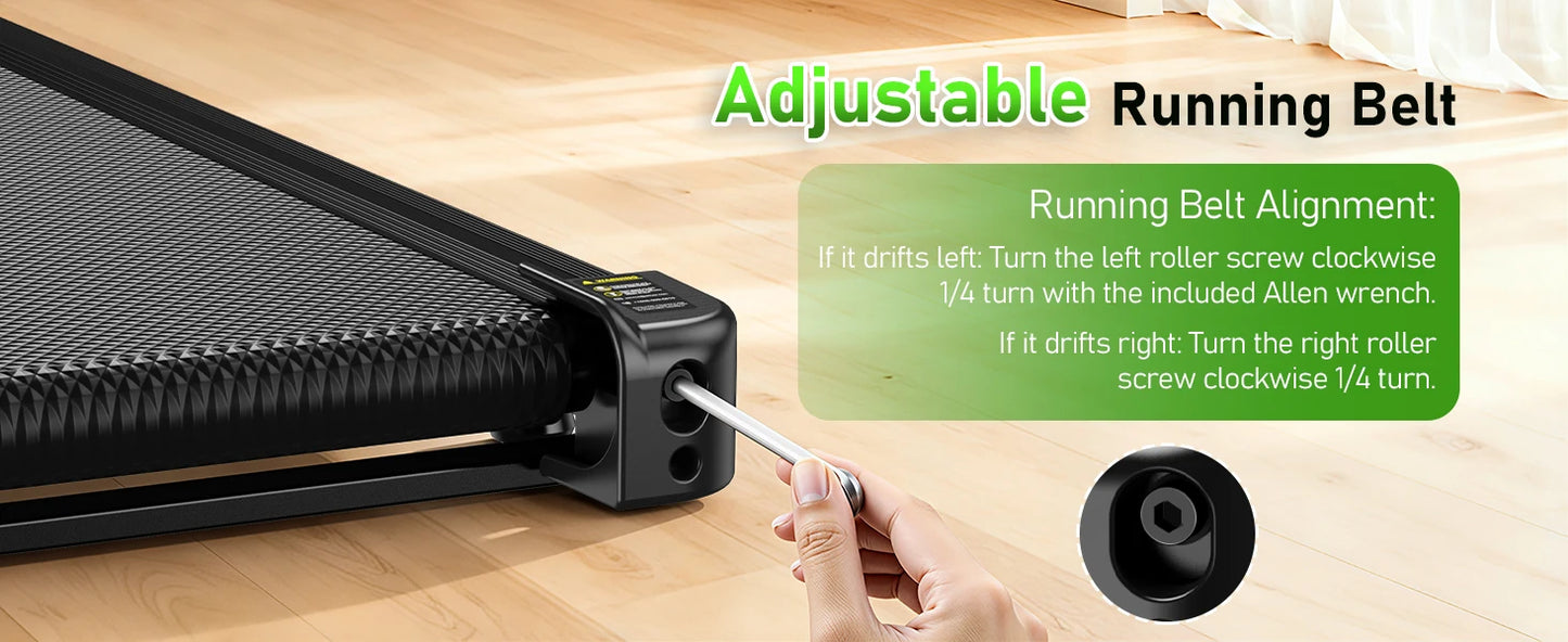 Akluer Walking Pad, Under Desk Treadmill with Incline for Home Office/2.5HP Portable Walking Treadmill with 300 Lbs Weight Capacity