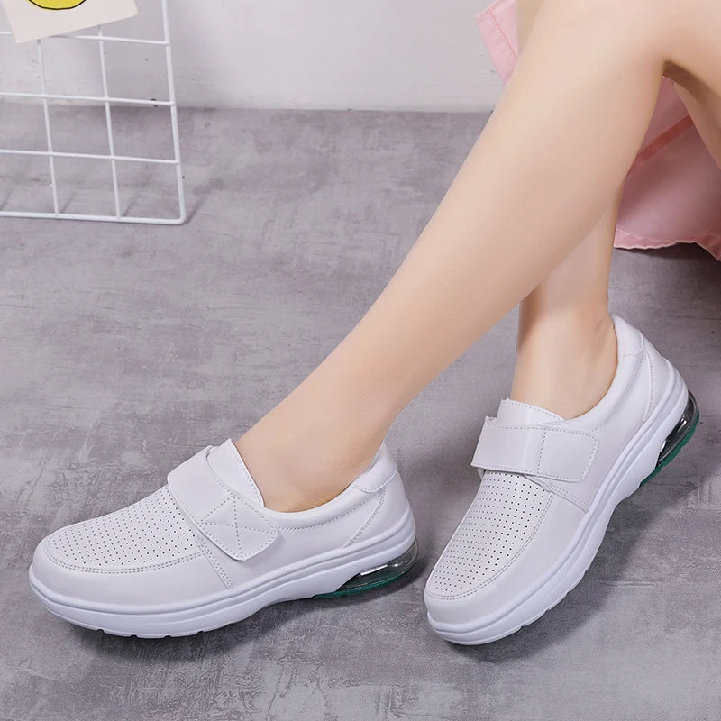 Sneakers Woman Nurse Clogs Shoes - Nursing Women Summer Shoes/Female Health Work Flat Walking Soft Non Slip Nurse Shoe