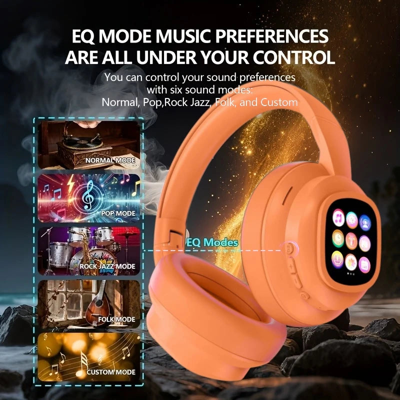 Brand-new 2026 couples' edition smart AI wireless earbuds/featuring a magnetic detachable LCD touchscreen text