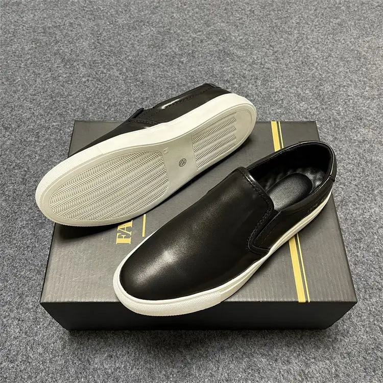 Men's COM Design Commute Casual Shoes Genuine Suede/Slip On Loafers Flat Sole Versatile Everyday Use