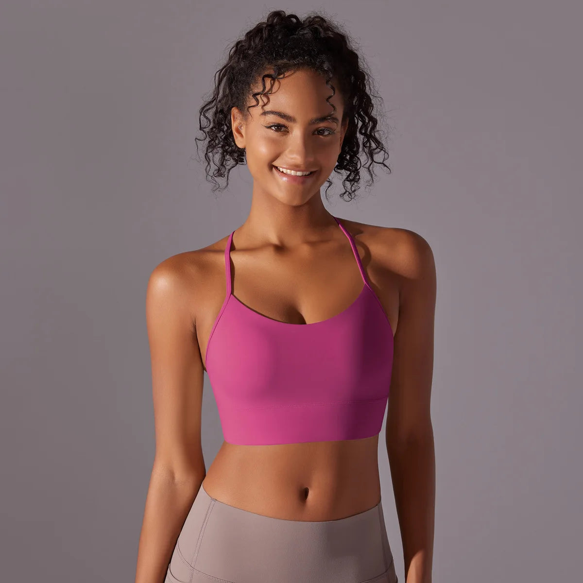 Women Sport Bra Fitness Yoga Top Underwear Soft Y Line Back Running/Gym Crop Top Workout Bra With Chest Pad Push Up Yoga Bra