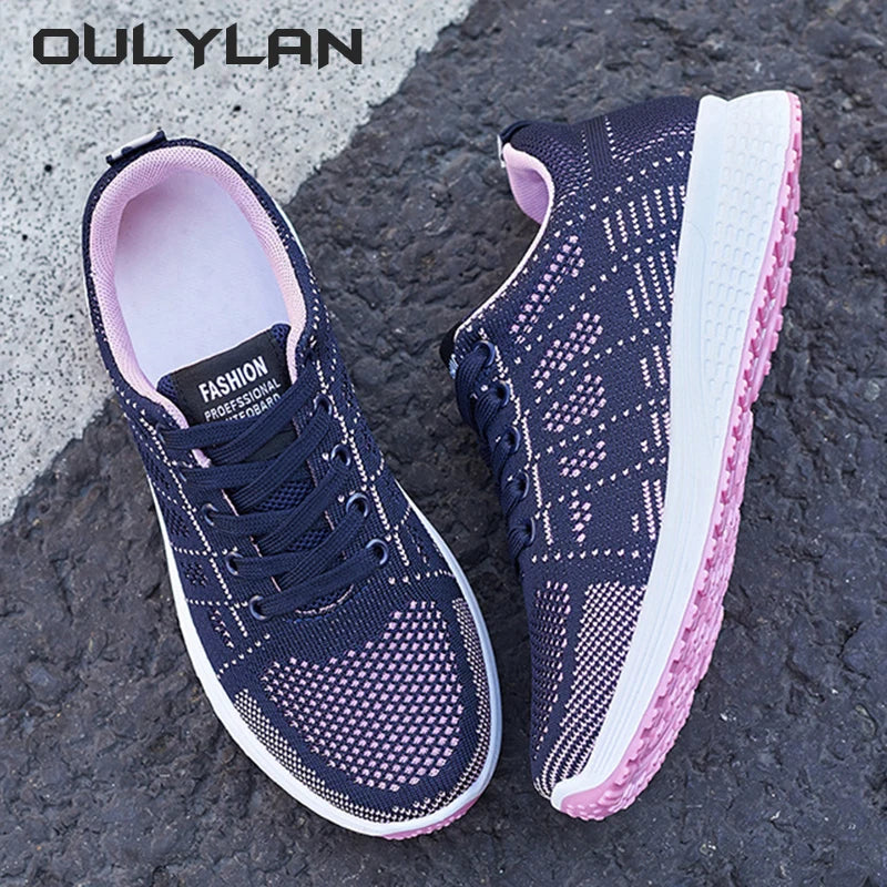 Women Casual Shoes Fashion Breathable Walking Sneakers Mesh/Flat Shoes for Woman Tennis Female Running Shoes