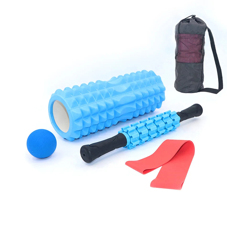 Fitness Pilates Foam Roller Blocks Suit Yoga Column/Massage Relax Ball Yoga Stick For Back Arm Leg Massage Trainer