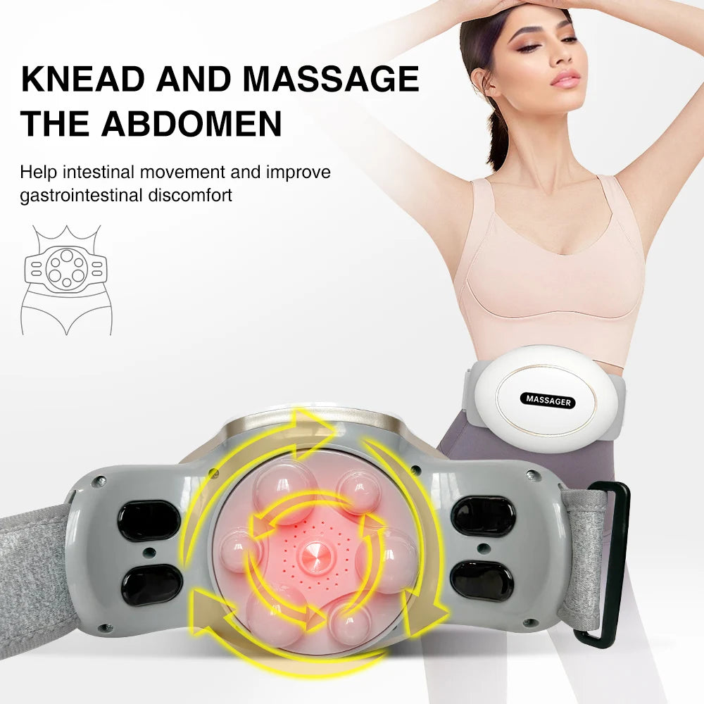 HOMEMASSA Abdominal Massager Electric Stomach Massager/for Flattening Belly Multiple-use for Waist Abdomen Back 3 Modes